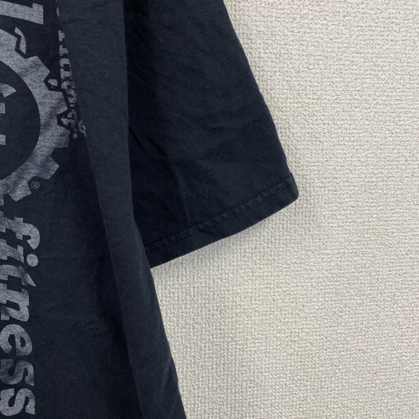 FRUIT OF THE LOOM　フルーツオブザルーム　半袖プリントTシャツ　企業T　クルーネック　黒　ブラック　Lサイズ