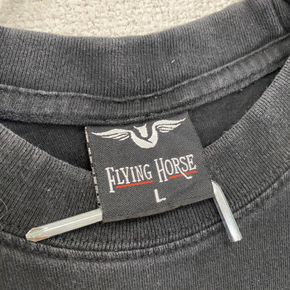 FLYING HORSE　フライングホース　半袖プリントTシャツ　黒　ブラック　Lサイズ