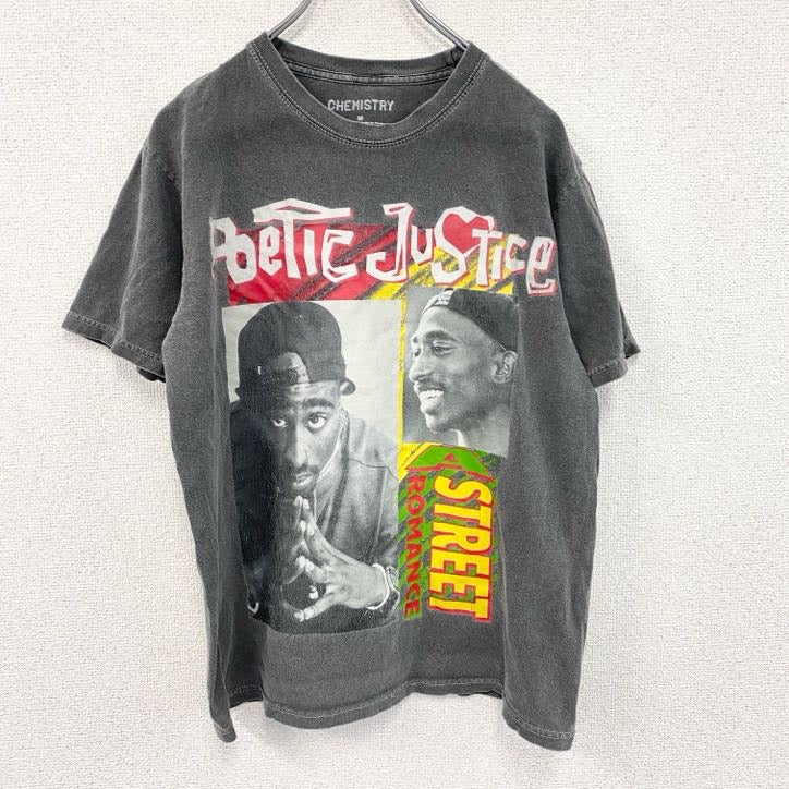 CHEMISTRY　2PAC　PoeTic JusTice　半袖プリントTシャツ　灰色　グレー　Mサイズ