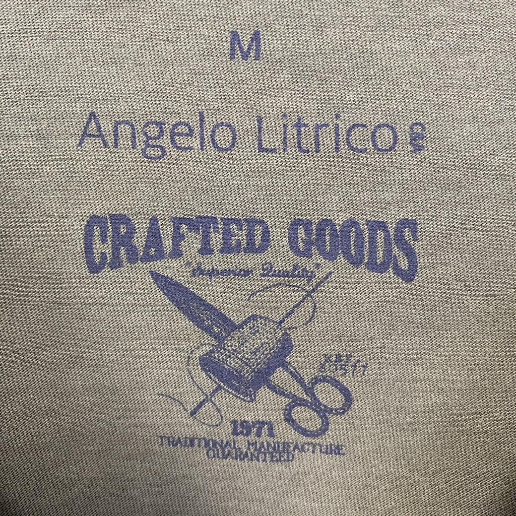 古着 used　Angelo Litrico　半袖アニマルプリントTシャツ　虎　タイガー　クルーネック　カーキ　Mサイズ