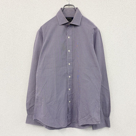 Polo Ralph Lauren　ラルフローレン　CUSTOM FIT　長袖シャツ　ピンチェック　紫　パープル　15-34サイズ