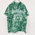 SUBLIME　サブライム　半袖音楽プリントTシャツ　バンドT　タイダイ　緑　グリーン　Lサイズ