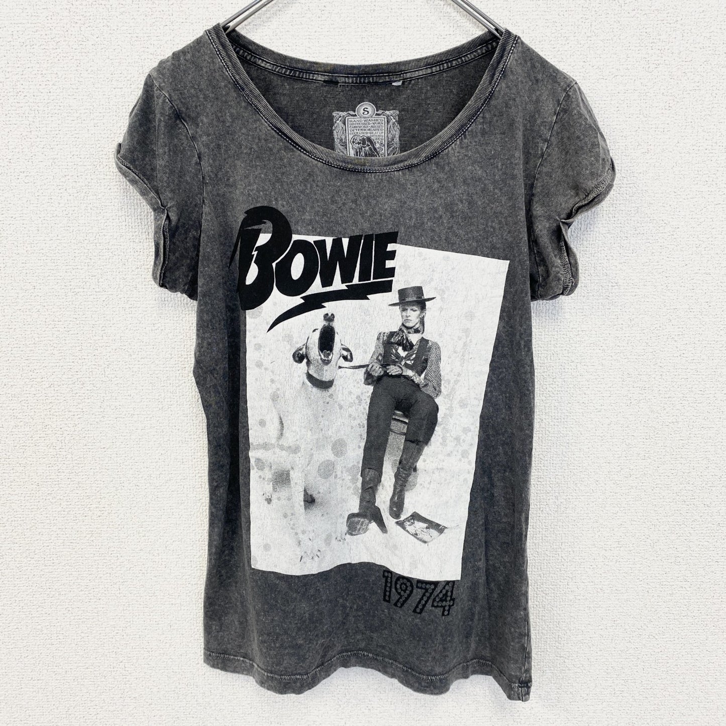 古着 used　David Bowie デイヴィッド・ボウイ　半袖プリントデザインTシャツ　ロック　バンドT　Sサイズ