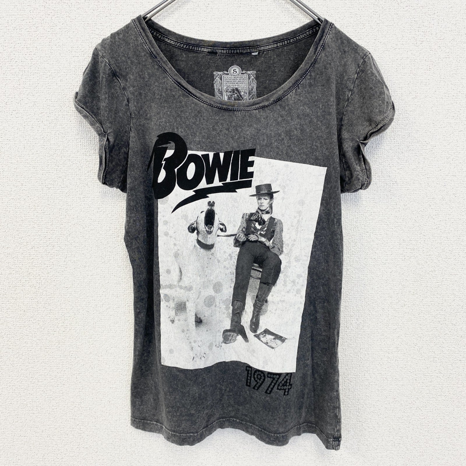 古着 used　David Bowie デイヴィッド・ボウイ　半袖プリントデザインTシャツ　ロック　バンドT　Sサイズ