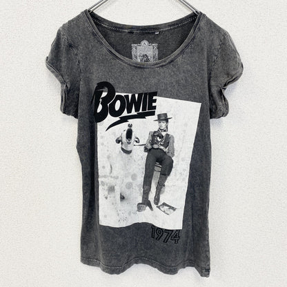古着 used　David Bowie デイヴィッド・ボウイ　半袖プリントデザインTシャツ　ロック　バンドT　Sサイズ