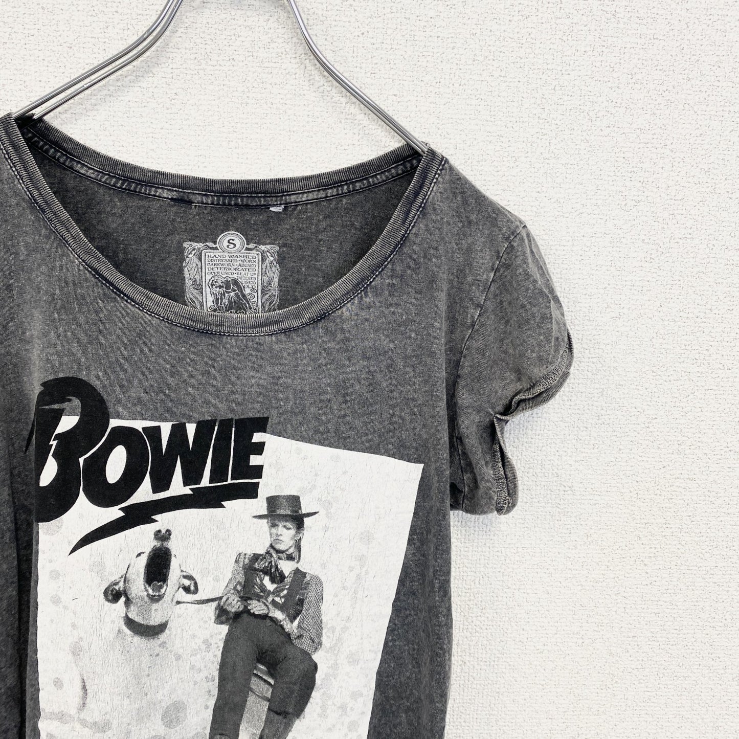 古着 used　David Bowie デイヴィッド・ボウイ　半袖プリントデザインTシャツ　ロック　バンドT　Sサイズ