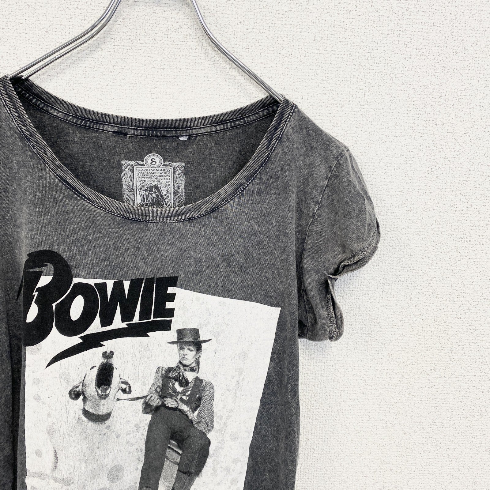 古着 used　David Bowie デイヴィッド・ボウイ　半袖プリントデザインTシャツ　ロック　バンドT　Sサイズ