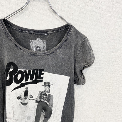 古着 used　David Bowie デイヴィッド・ボウイ　半袖プリントデザインTシャツ　ロック　バンドT　Sサイズ