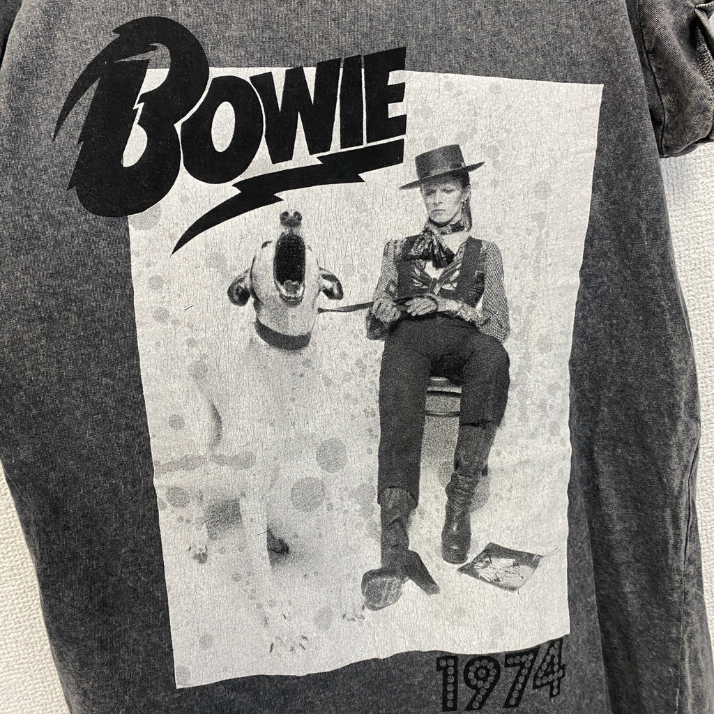 古着 used　David Bowie デイヴィッド・ボウイ　半袖プリントデザインTシャツ　ロック　バンドT　Sサイズ