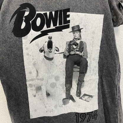古着 used　David Bowie デイヴィッド・ボウイ　半袖プリントデザインTシャツ　ロック　バンドT　Sサイズ