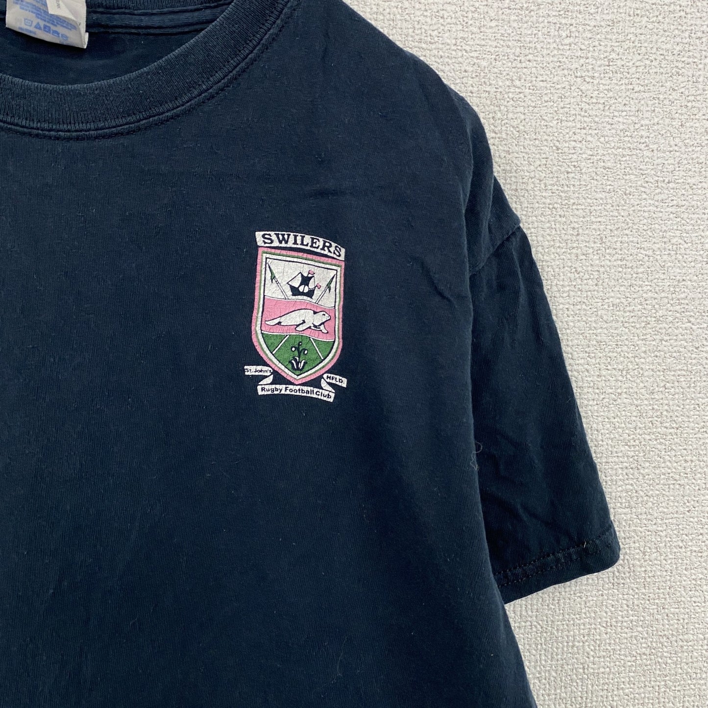 GILDAN　ギルダン　半袖プリントTシャツ　紺　ネイビー　Mサイズ