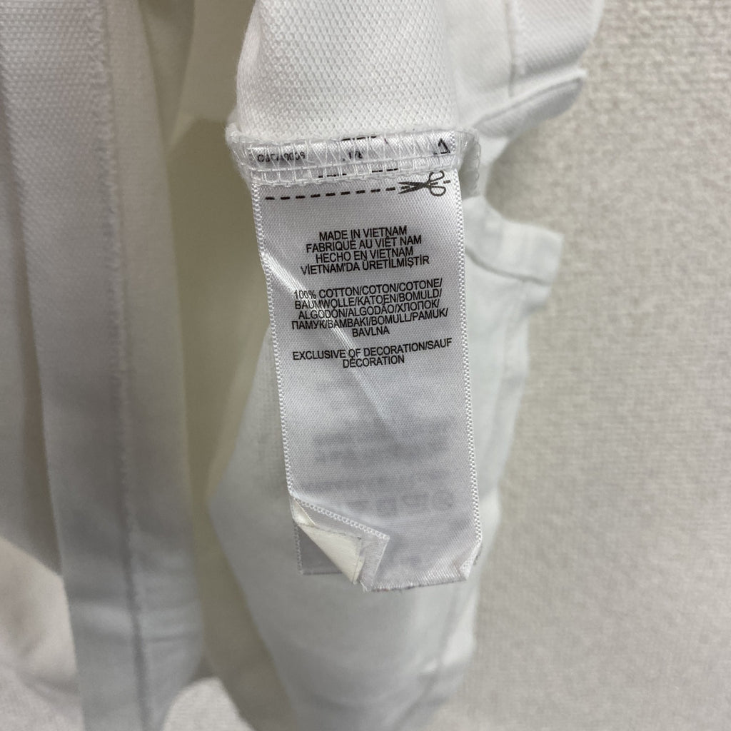 POLO RALPH LAUREN　ラルフローレン　半袖ポロシャツ　刺繍ロゴ　ワンポイント　白　ホワイト　Mサイズ