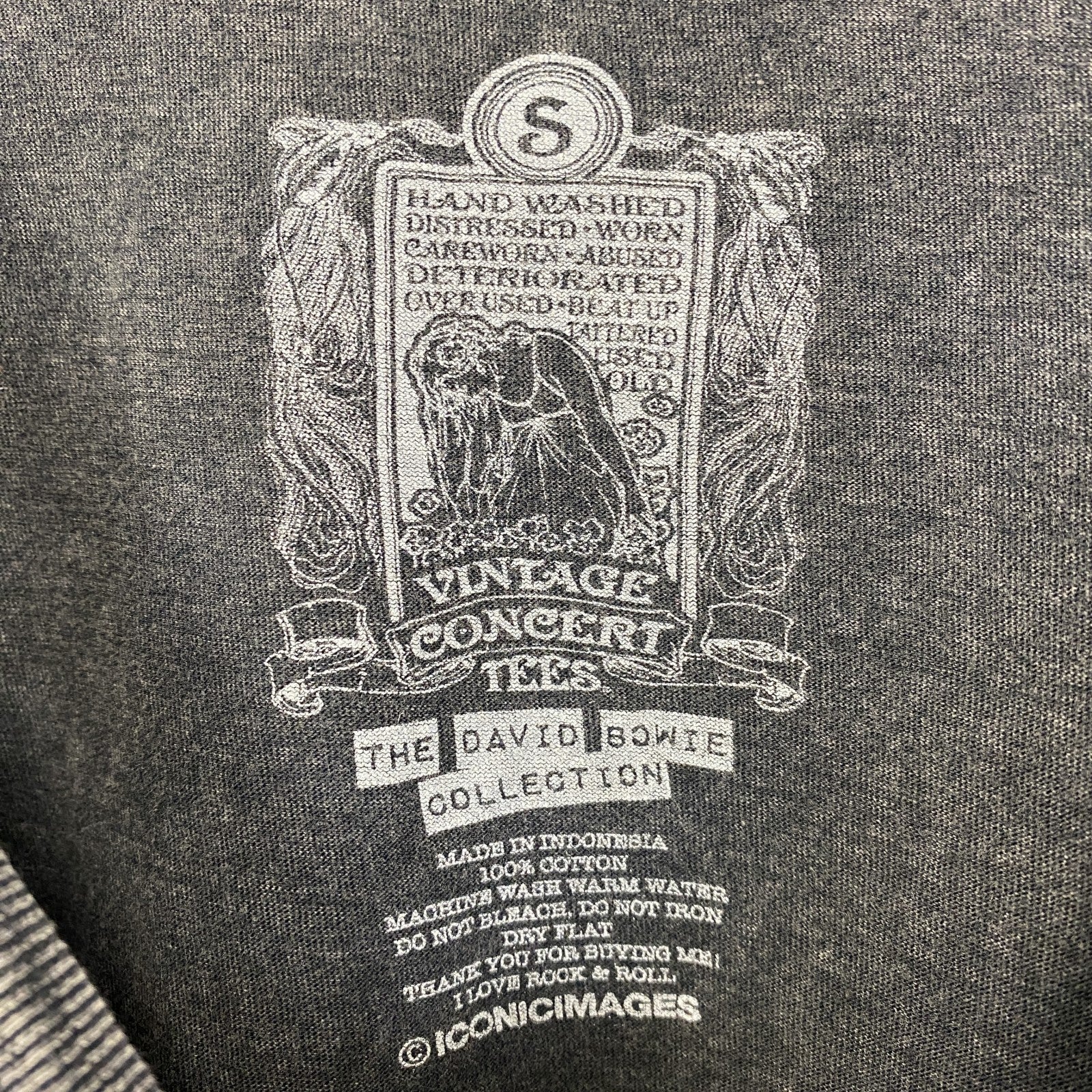 古着 used　David Bowie デイヴィッド・ボウイ　半袖プリントデザインTシャツ　ロック　バンドT　Sサイズ