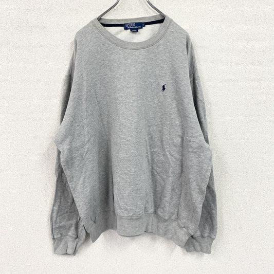 POLO by Ralph Lauren　ラルフローレン　スウェット/トレーナー　刺繍ロゴ　灰色　グレー　Lサイズ