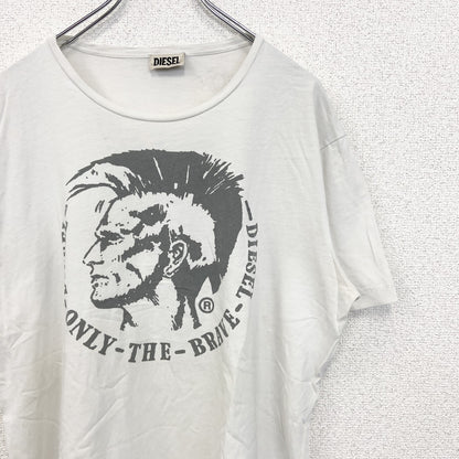 古着 used　DIESEL ディーゼル　半袖プリントTシャツ　カジュアル　シングルステッチ　白　クルーネック　レトロ　Mサイズ