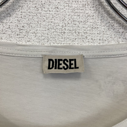 古着 used　DIESEL ディーゼル　半袖プリントTシャツ　カジュアル　シングルステッチ　白　クルーネック　レトロ　Mサイズ