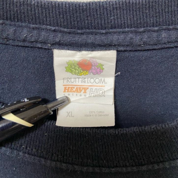 古着 used　FRUIT OF THE LOOM フルーツオブザルーム　半袖プリントTシャツ　フライドポテト　黒　XLサイズ