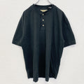 古着 used　NATURALLIFE　半袖ヘンリーネックTシャツ　シンプルデザイン　黒　ブラック　Lサイズ