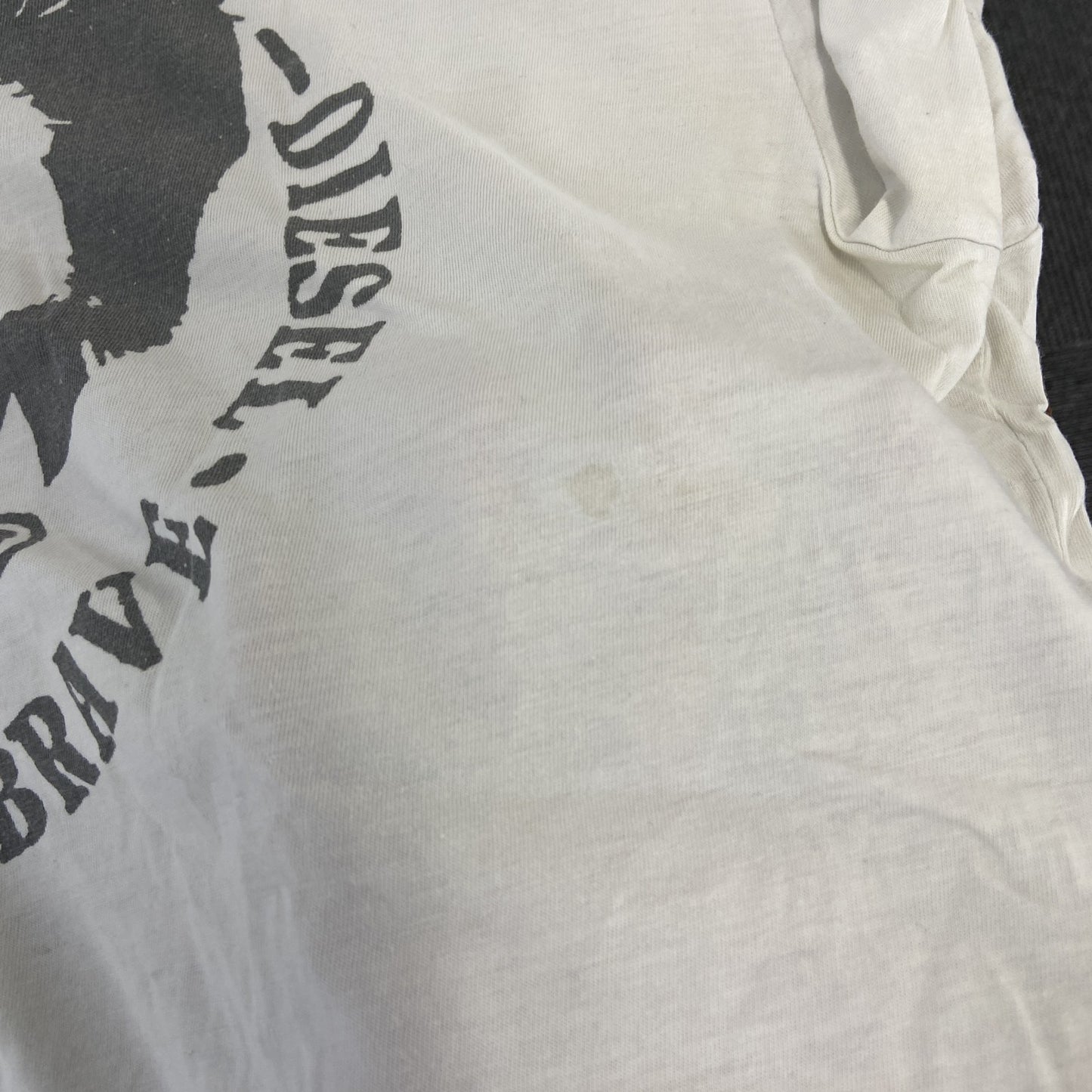 古着 used　DIESEL ディーゼル　半袖プリントTシャツ　カジュアル　シングルステッチ　白　クルーネック　レトロ　Mサイズ