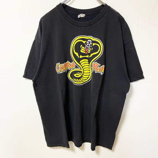 古着 used　ベストキット　COBRA KAI コブラ会　半袖ムービープリントTシャツ　映画　黒　クルーネック　XLサイズ