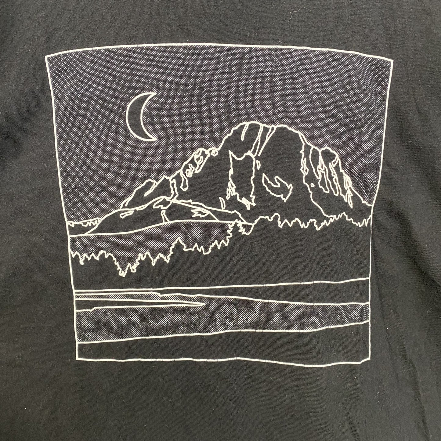 古着 used　OLDNAVY オールドネイビー　半袖グラフィックプリントTシャツ　黒　ブラック　クルーネック　Lサイズ