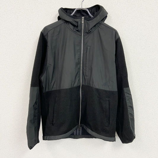adidas　アディダス　フルジップパーカー　ジャージ　フーディー　黒　ブラック　Mサイズ