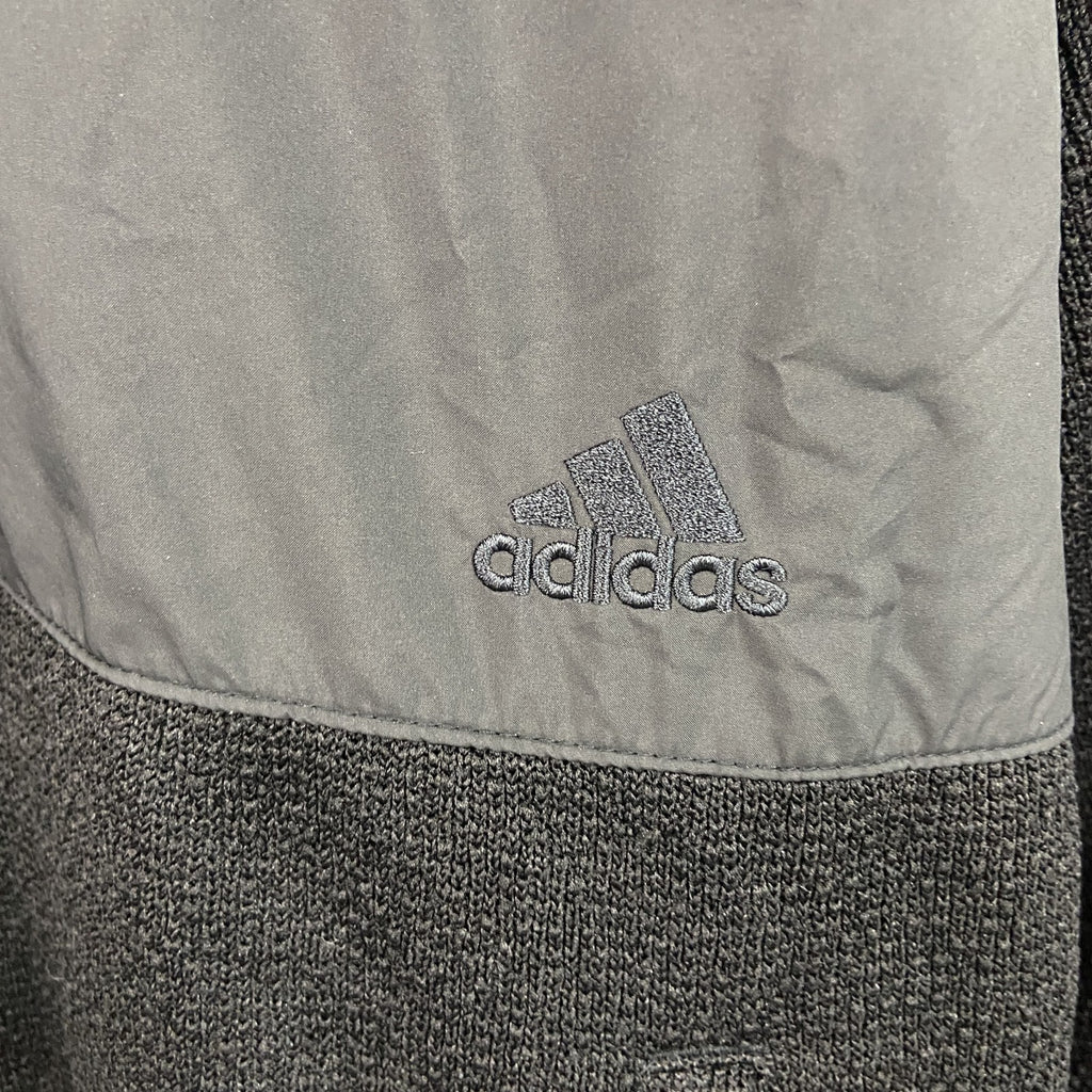 adidas　アディダス　フルジップパーカー　ジャージ　フーディー　黒　ブラック　Mサイズ