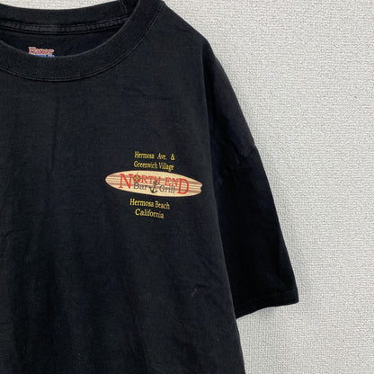 Hanes　ヘインズ　半袖プリントTシャツ　黒　ブラック　XLサイズ