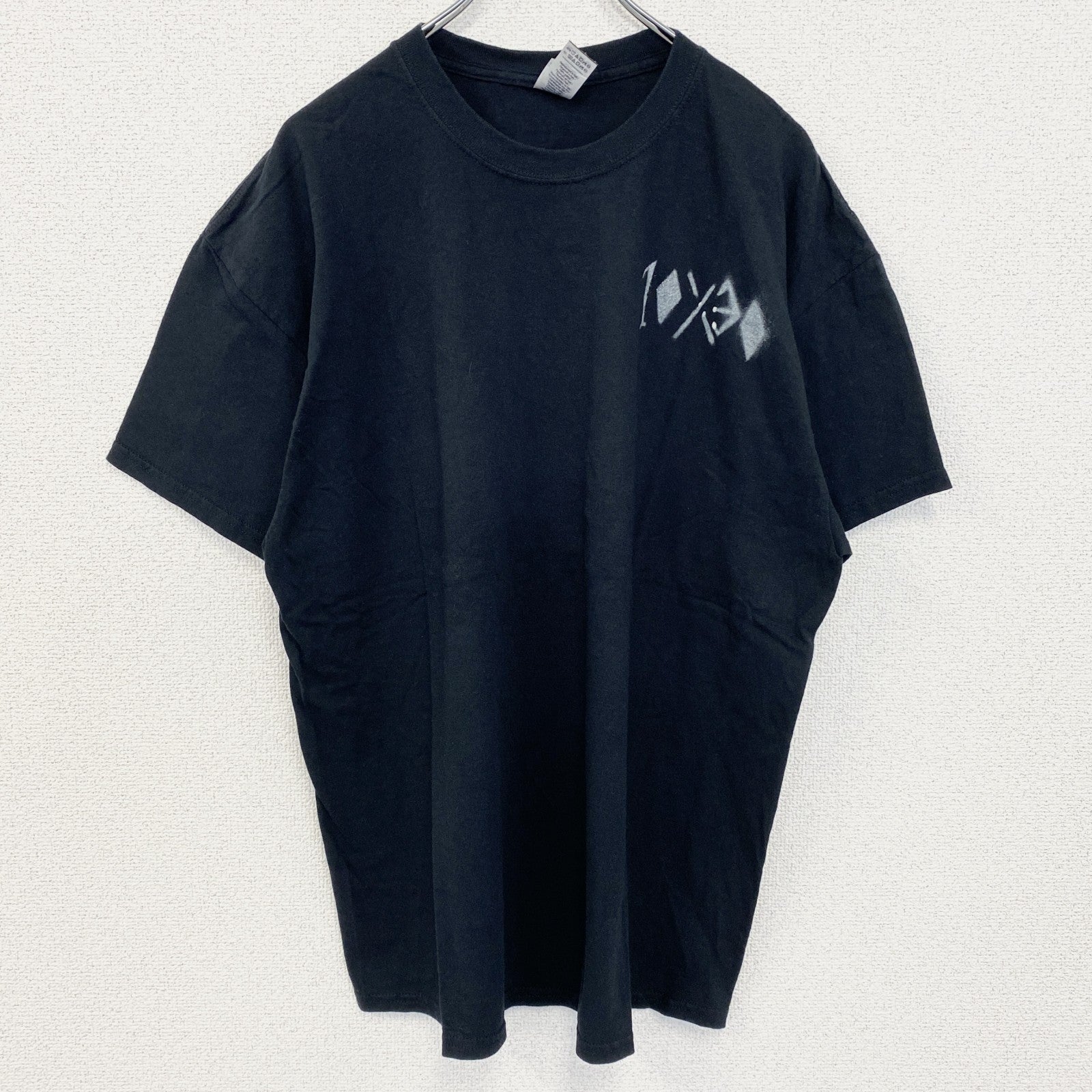 古着 used　GILDAN ギルダン　半袖トデザインプリントTシャツ　黒　ブラック　ビックシルエット　XLサイズ