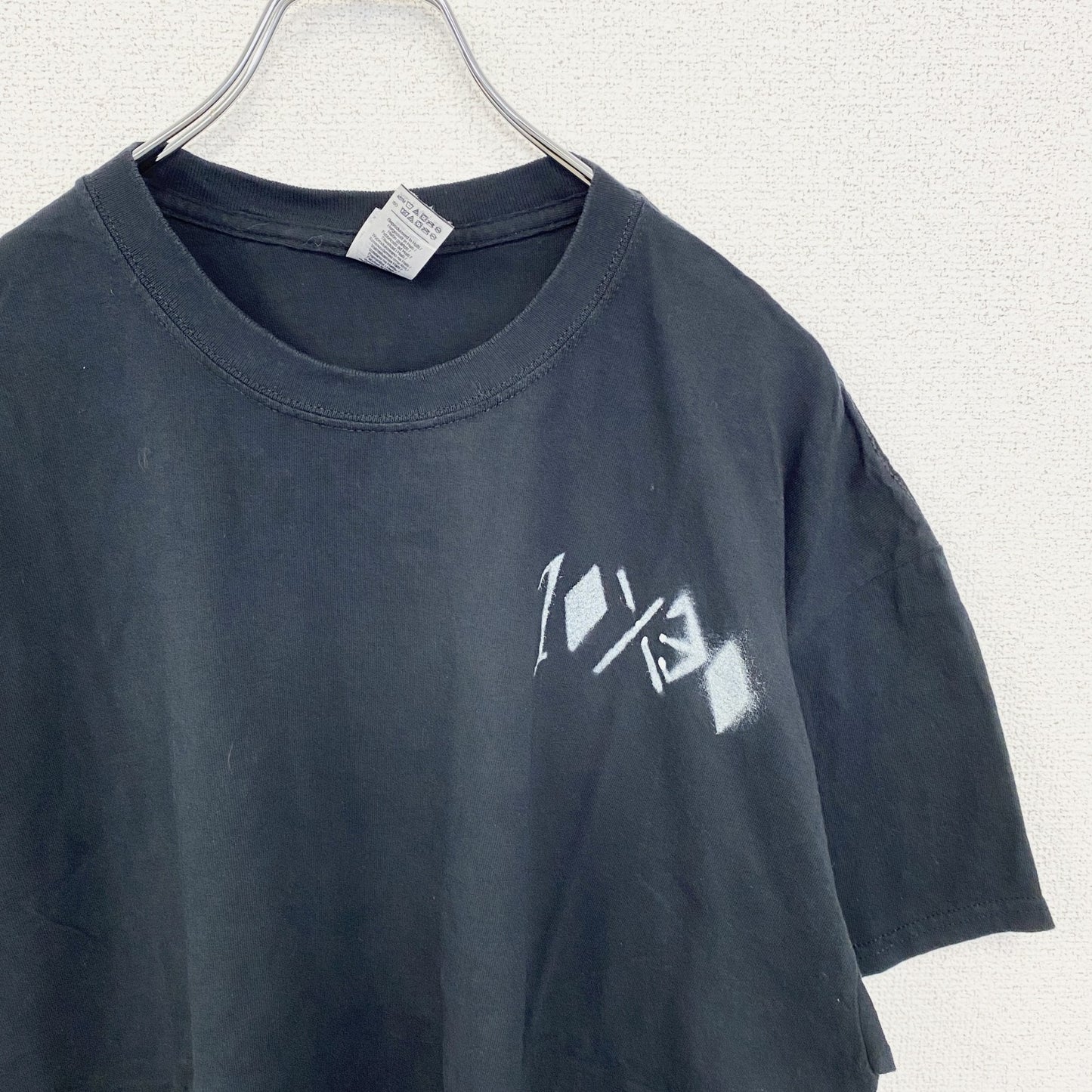 古着 used　GILDAN ギルダン　半袖トデザインプリントTシャツ　黒　ブラック　ビックシルエット　XLサイズ