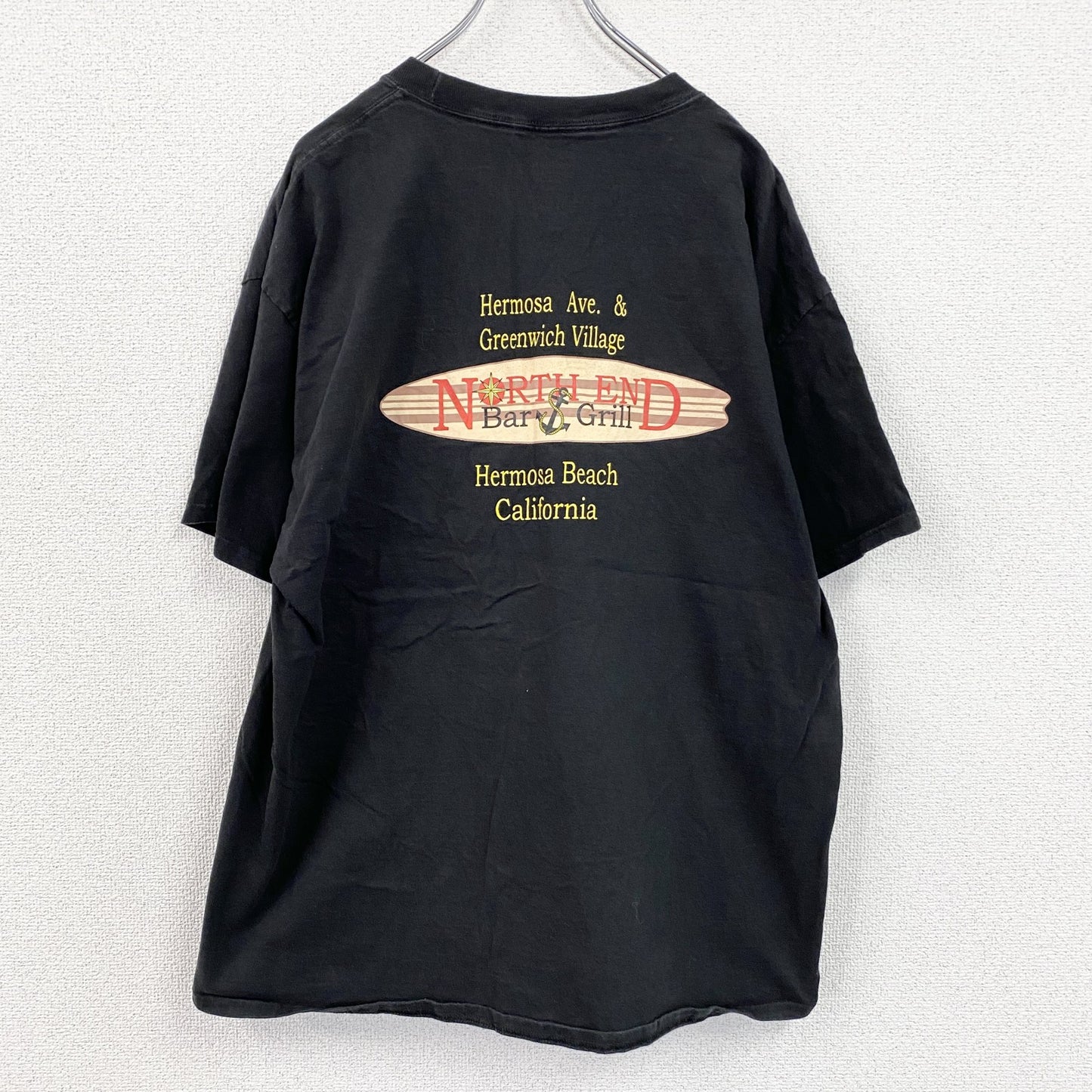 Hanes　ヘインズ　半袖プリントTシャツ　黒　ブラック　XLサイズ