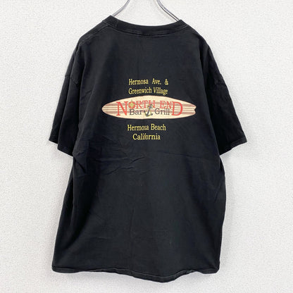 Hanes　ヘインズ　半袖プリントTシャツ　黒　ブラック　XLサイズ