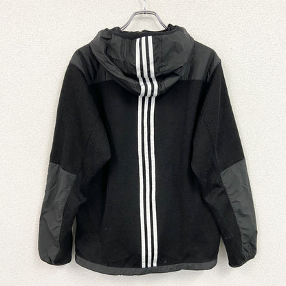 adidas　アディダス　フルジップパーカー　ジャージ　フーディー　黒　ブラック　Mサイズ