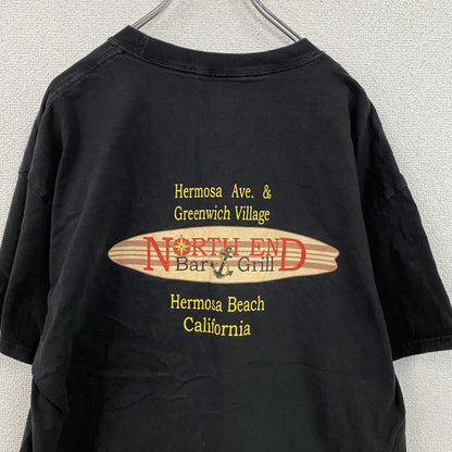 Hanes　ヘインズ　半袖プリントTシャツ　黒　ブラック　XLサイズ