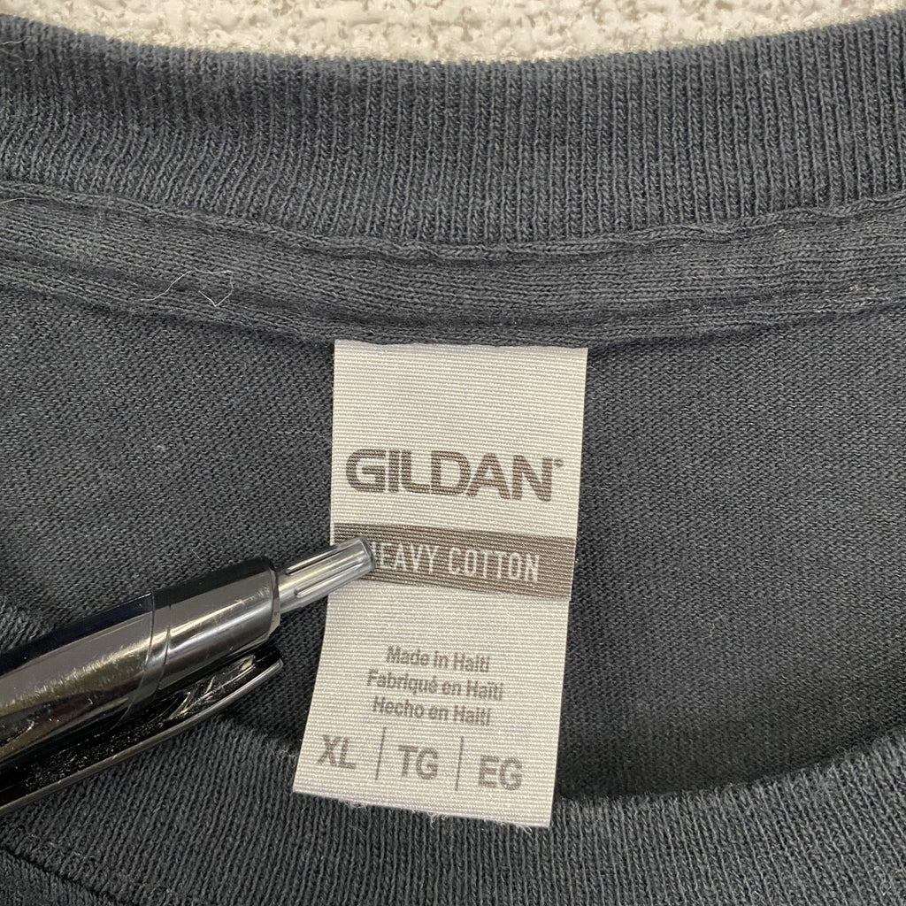 古着 used　GILDAN ギルダン　半袖トデザインプリントTシャツ　黒　ブラック　ビックシルエット　XLサイズ