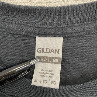 古着 used　GILDAN ギルダン　半袖トデザインプリントTシャツ　黒　ブラック　ビックシルエット　XLサイズ