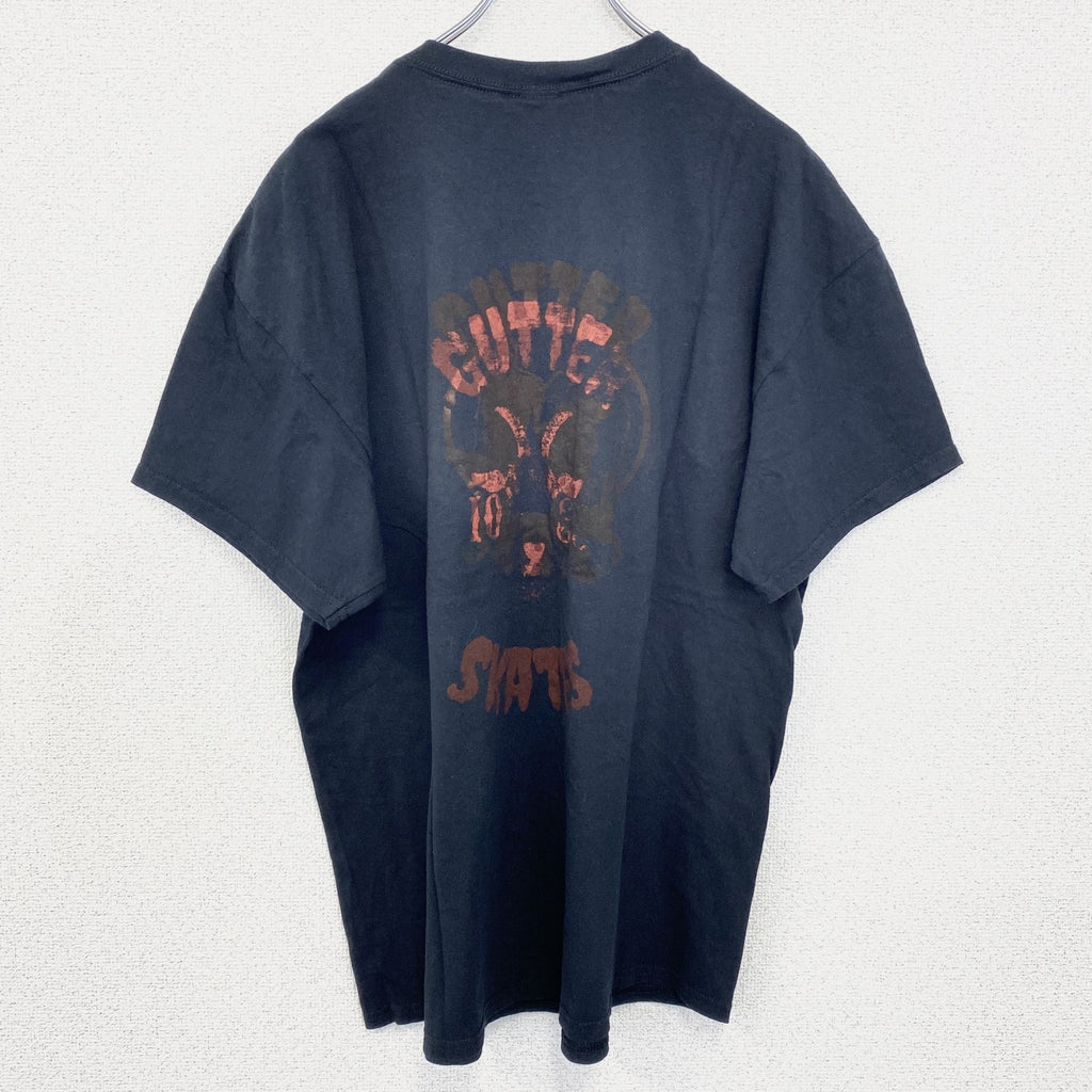 古着 used　GILDAN ギルダン　半袖トデザインプリントTシャツ　黒　ブラック　ビックシルエット　XLサイズ