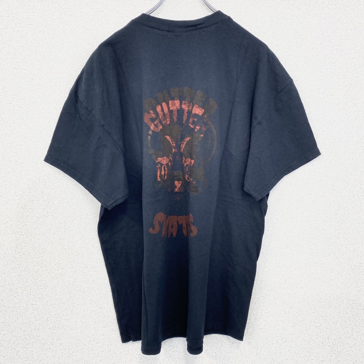 古着 used　GILDAN ギルダン　半袖トデザインプリントTシャツ　黒　ブラック　ビックシルエット　XLサイズ