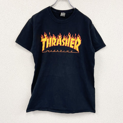THRASHER　スラッシャー　半袖プリントTシャツ　2連プリント　黒　ブラック　Mサイズ