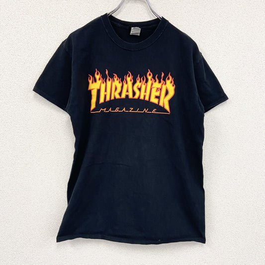 THRASHER　スラッシャー　半袖プリントTシャツ　2連プリント　黒　ブラック　Mサイズ