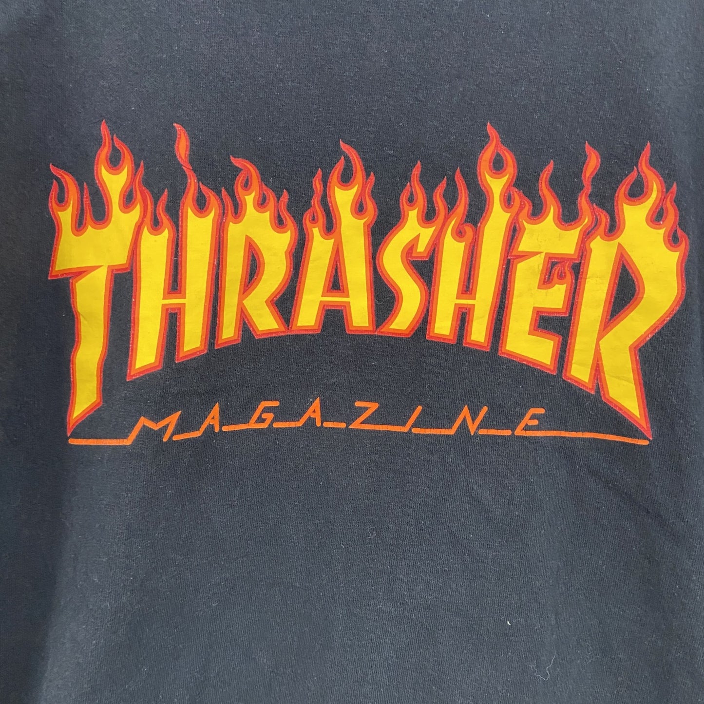 THRASHER　スラッシャー　半袖プリントTシャツ　2連プリント　黒　ブラック　Mサイズ