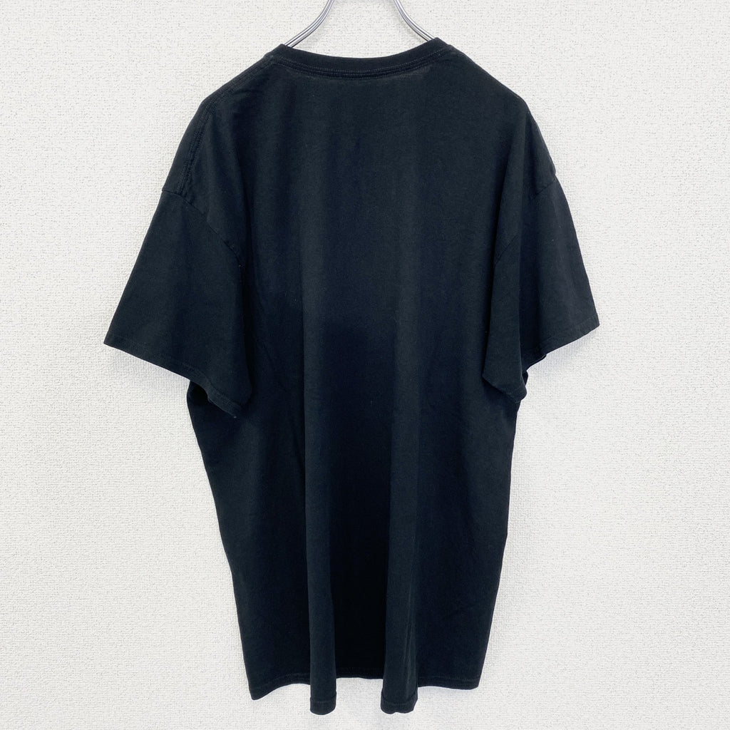 古着 used　GILDAN ギルダン　半袖ラメTシャツ　バレーボール　黒　ブラック　クルーネック　ビックシルエット