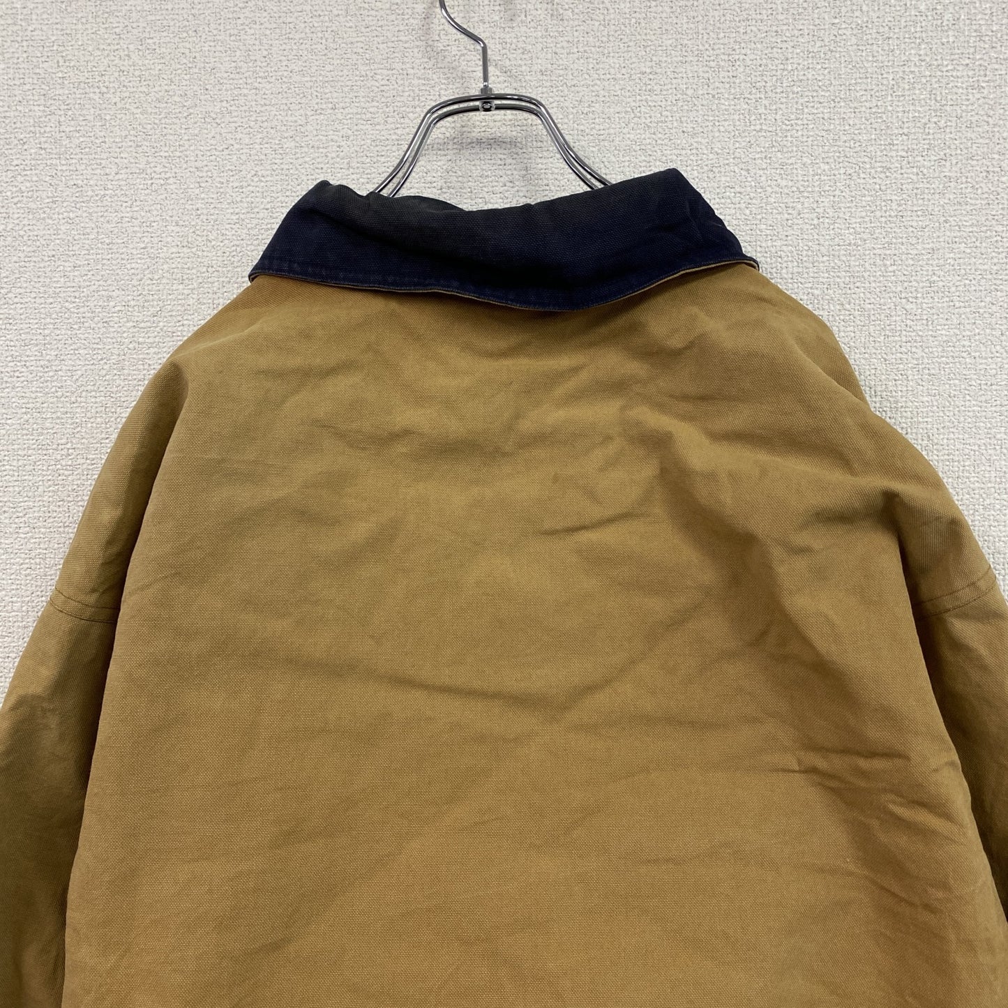 80s　Holloway　ホロウェイ　フルジップダックジャケット　企業ロゴ　ヴィンテージ　キャメル　Lサイズ
