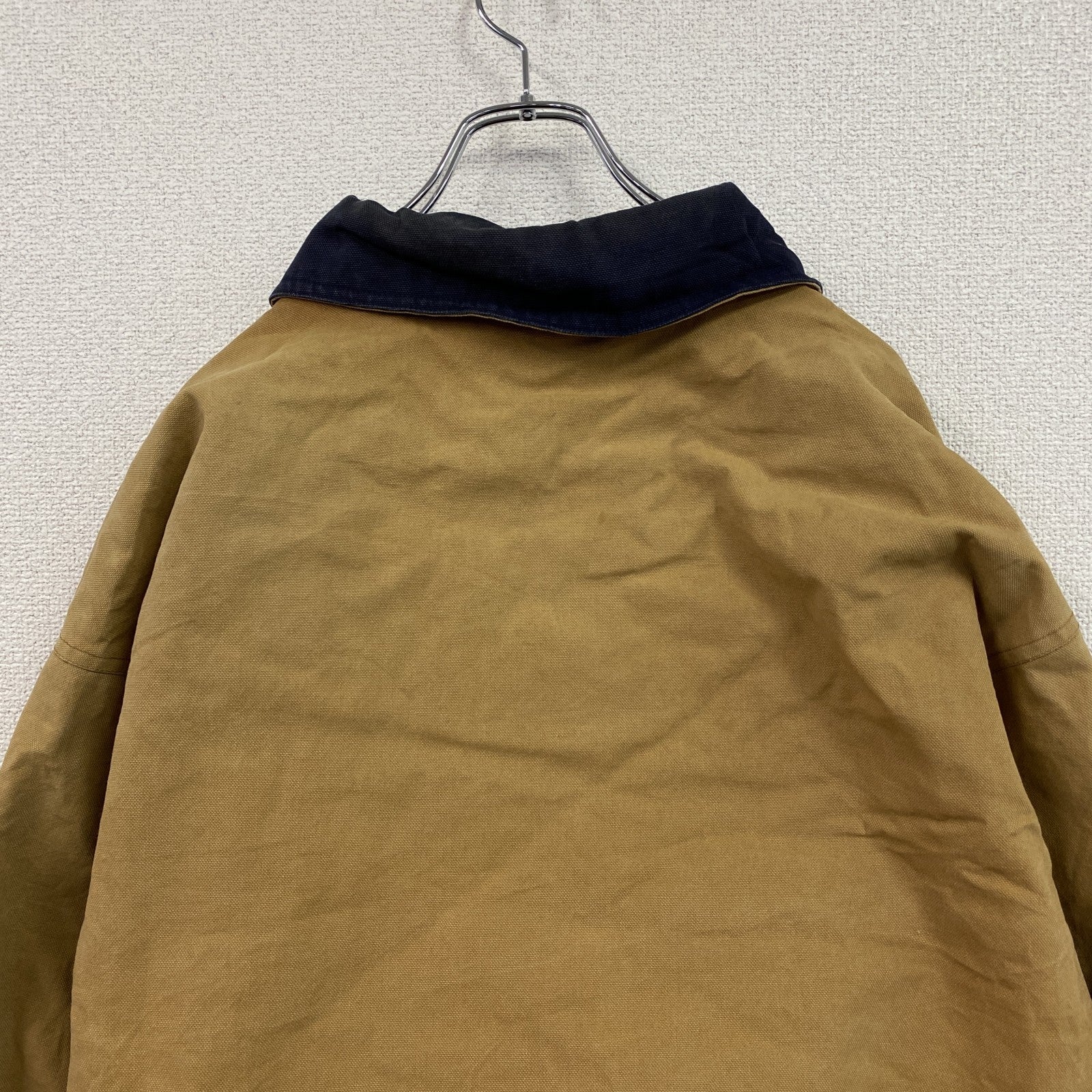 80s　Holloway　ホロウェイ　フルジップダックジャケット　企業ロゴ　ヴィンテージ　キャメル　Lサイズ