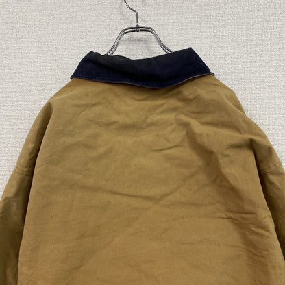 80s　Holloway　ホロウェイ　フルジップダックジャケット　企業ロゴ　ヴィンテージ　キャメル　Lサイズ