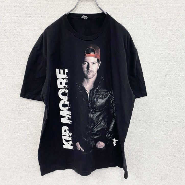 Next Level　KIP MOORE　キップムーア　半袖プリントTシャツ　音楽T　人物T　黒　ブラック　XLサイズ