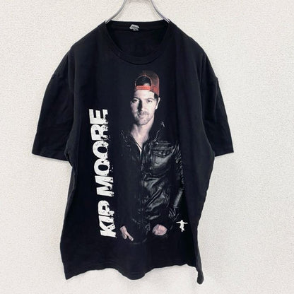 Next Level　KIP MOORE　キップムーア　半袖プリントTシャツ　音楽T　人物T　黒　ブラック　XLサイズ
