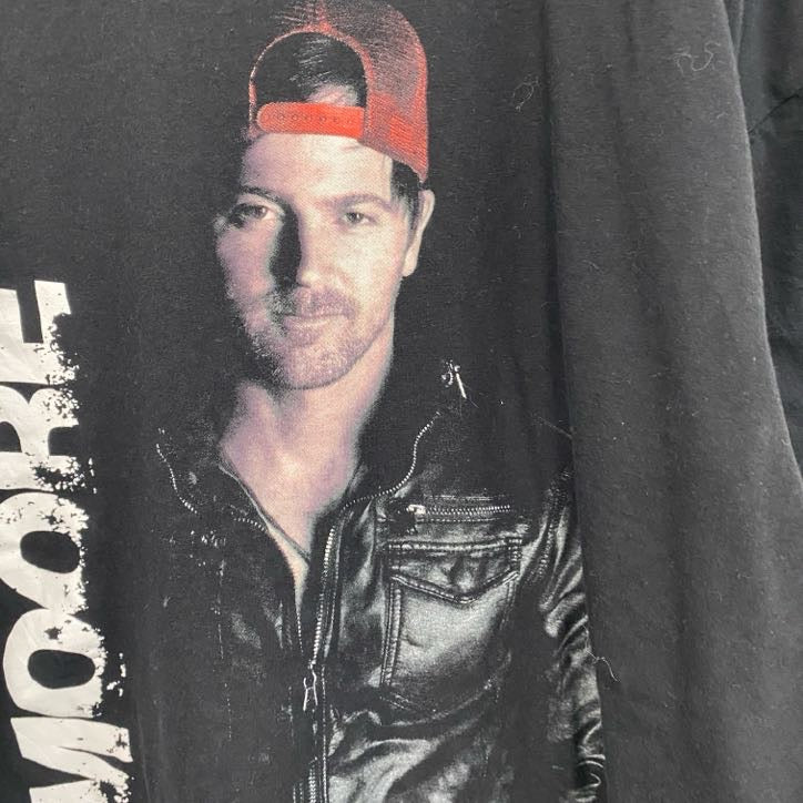 Next Level　KIP MOORE　キップムーア　半袖プリントTシャツ　音楽T　人物T　黒　ブラック　XLサイズ