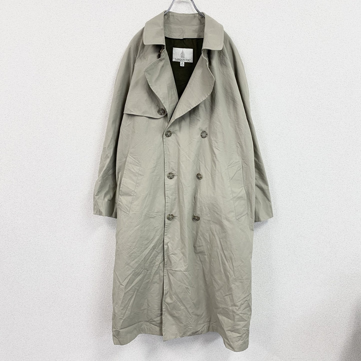 LONDON FOG　ロンドンフォグ　ダブルトレンチコート　ベージュ　46サイズ