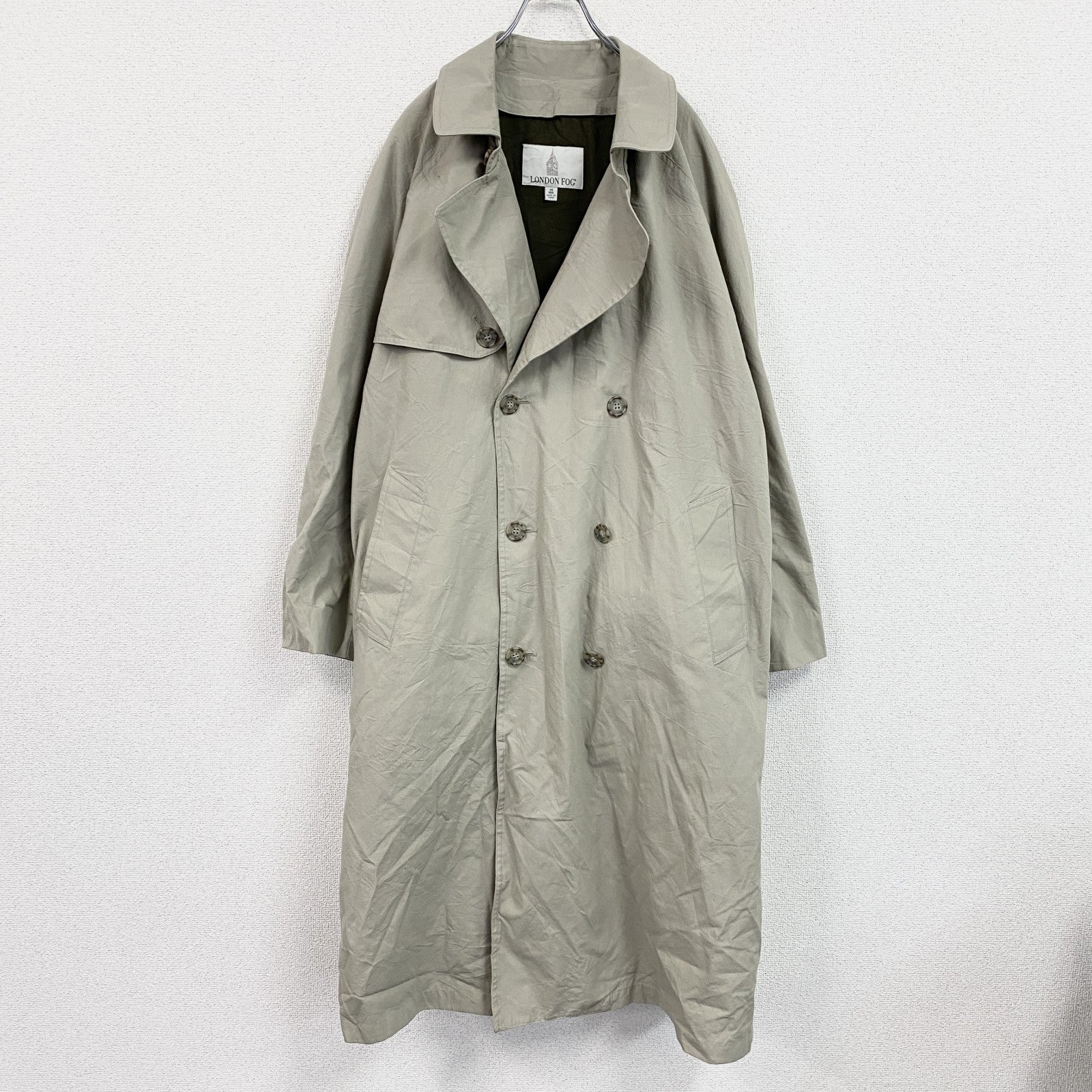 LONDON FOG　ロンドンフォグ　ダブルトレンチコート　ベージュ　46サイズ